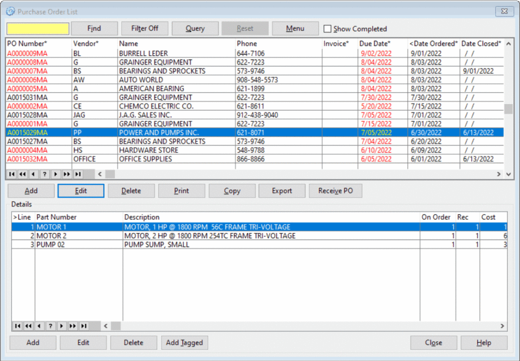 Maintenance Purchasing Software • COGZ Manages POs